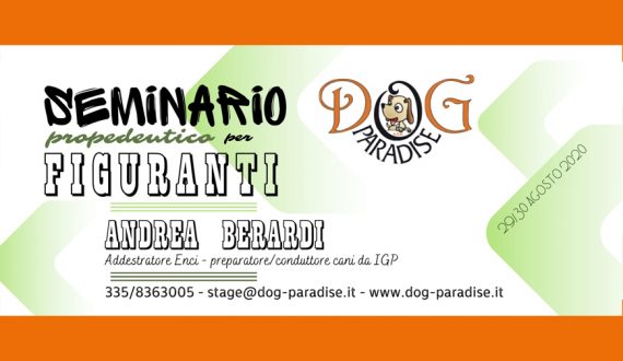 Dog Paradise News Corsi Corso Figuranti 2020 Imm in Evidenza