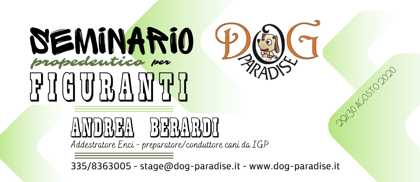 Dog Paradise - News - Corsi - Propedeutico Figuranti 2020 - Immagine in Evidenza