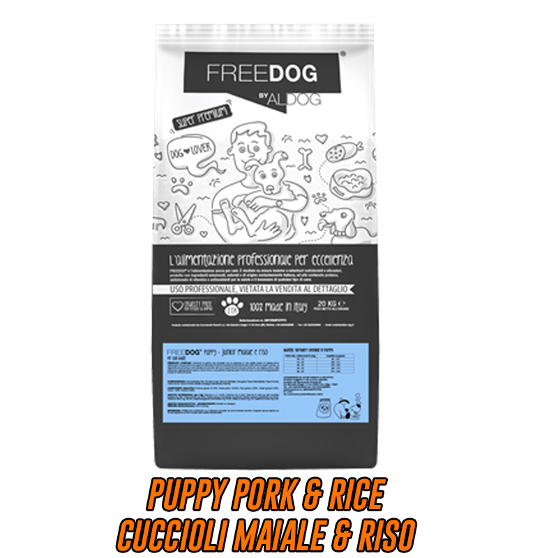 Dog Paradise - Negozio - Mangimi Professionali - Freedog - Puppy Pork Rice