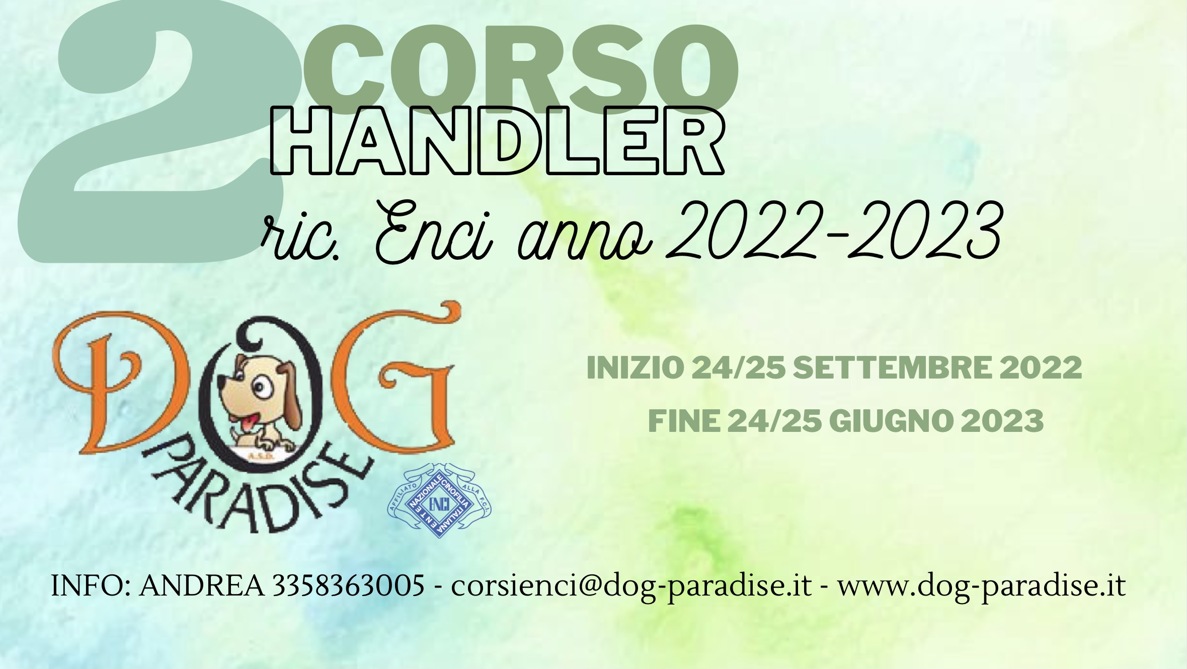 Dog Paradise - Corsi - Corso Handler 2022 - Locandina