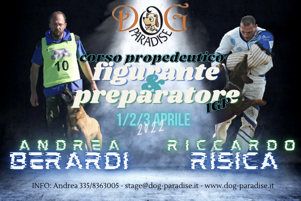 Dog Paradise News Corsi IGP Ricca 2022 Locandina