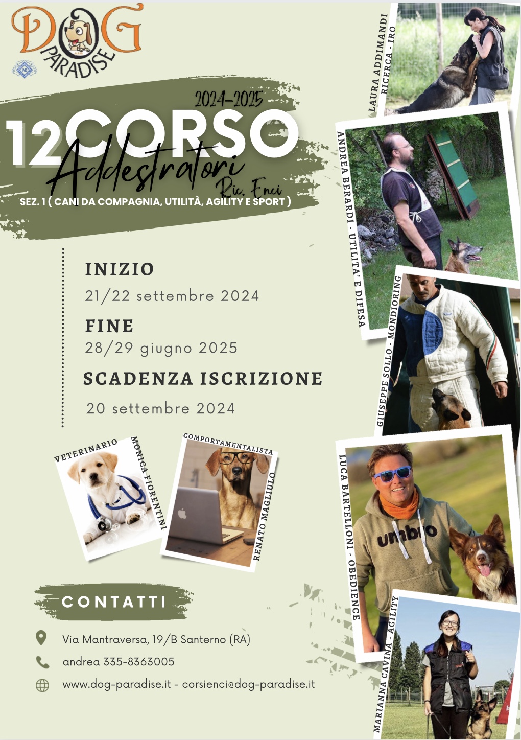 Dog Paradise - Corsi - Enci - Addestratori - 2024 2025 - Locandina