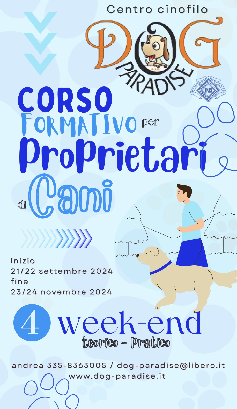 Dog Paradise - Corso ENCI - Formativo per Proprietari 2024 - Locandina