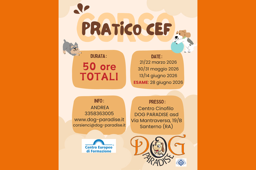 Dog Paradise - 2026 - Corso CEF - Evidenza